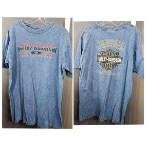Harley-Davidson T-Shirt L American Spirit Hangtown Placerville CA 100% Cotton
